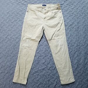 Nautica Jeans Mens 33x30 Brown Slim Fit Stretch Medium Wash Denim Button Zip